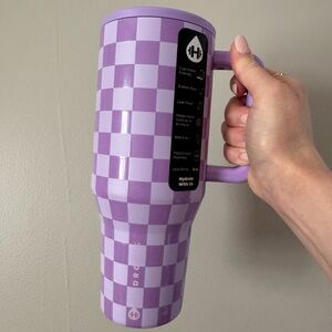 HydroJug Traveler 32oz Lavender Checkers Limited Edition Cup New